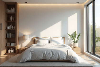 Chambre spacieuse avec lit king en lumière naturelle