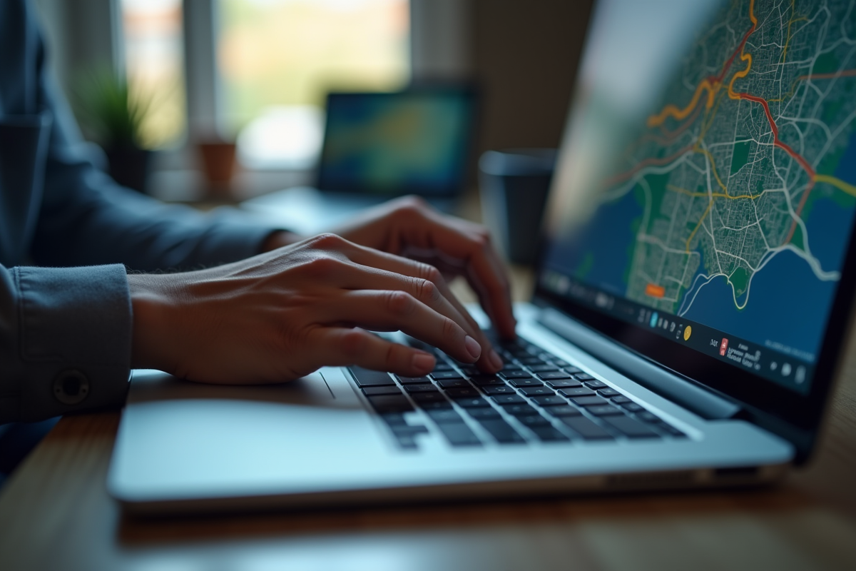 Mains tapant un mot de passe sur un clavier d